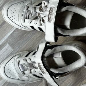 adidas  White and Black Sneakers with Strap